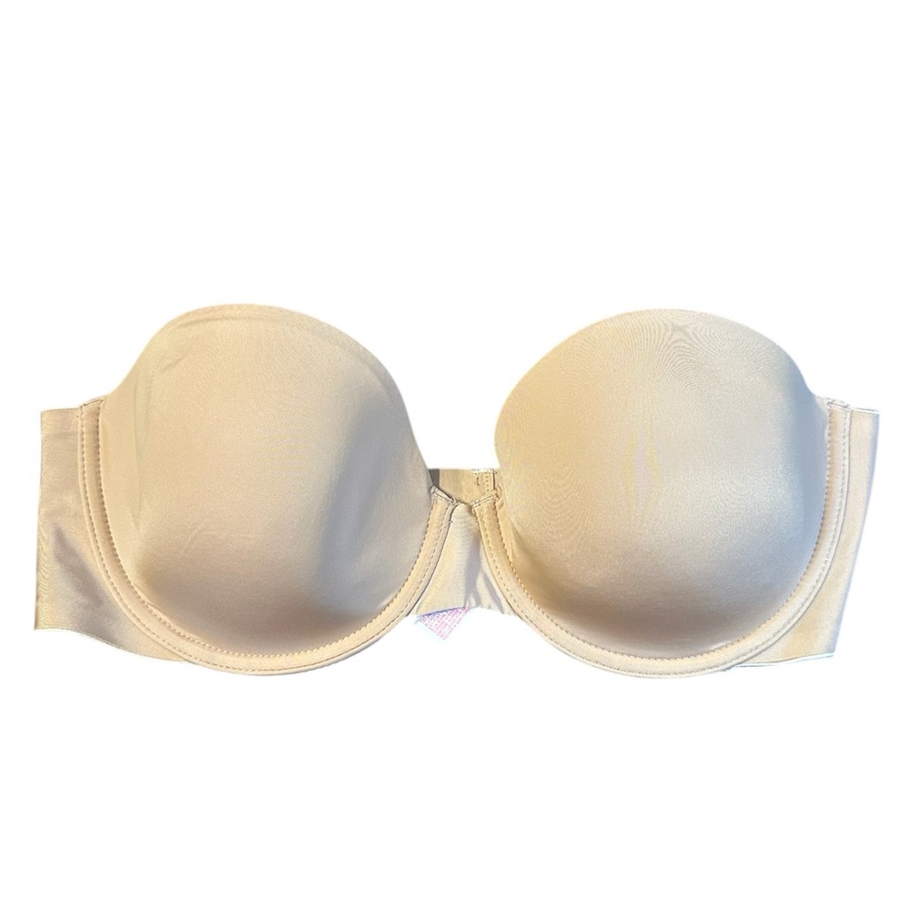 Victoria’s Secret Strapless Lined Bra 36C – Nude / Beige Smooth Seamless